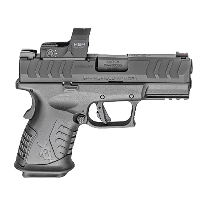 Springfield Armory XD-M Elite Compact OSP .45 ACP, 3.8" Hammer Forged Steel Barrel, Black Polymer Frame, HEX Dragonfly Red Dot, 10+1 Capacity