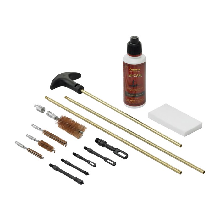 Outers 98200 Universal Gun Cleaning Kit with Aluminum Rod & Solvent