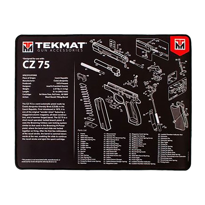 TEK MAT TEKMAT ULTRA 20 CZ-75 GUN CLEANING MAT BLACK