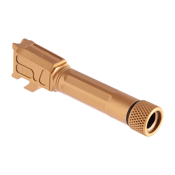 Faxon M&PB910NSSOQ-T-TIN 9mm Threaded Barrel for S&W M&P Shield Gold - FAXON FIREARMS - 9 MM LUGER