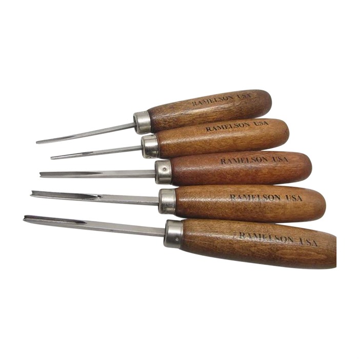 U.J. Ramelson 5PCGUNSTOCKWOOD V&U Chisel Carving Set 5-Piece