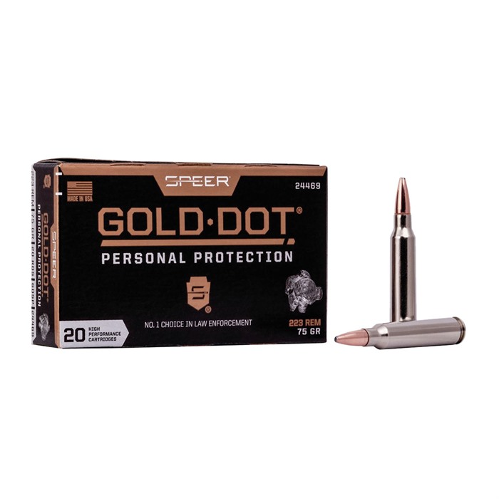 SPEER GOLD DOT 223 REMINGTON 75GR GOLD DOT SOFT POINT 200/CASE