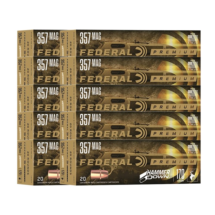 FEDERAL 357 MAGNUM 170GR BONDED HOLLOW POINT 200/CASE