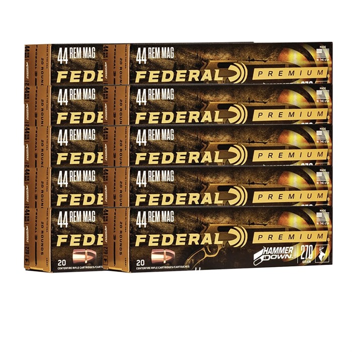 FEDERAL 44 REMINGTON MAGNUM 270GR BONDED SOFT POINT 200/CASE