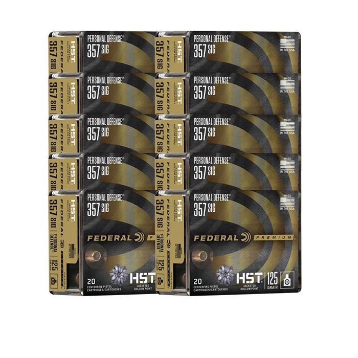 FEDERAL 357 SIG 125GR HST JACKETED HOLLOW POINT 200/CASE