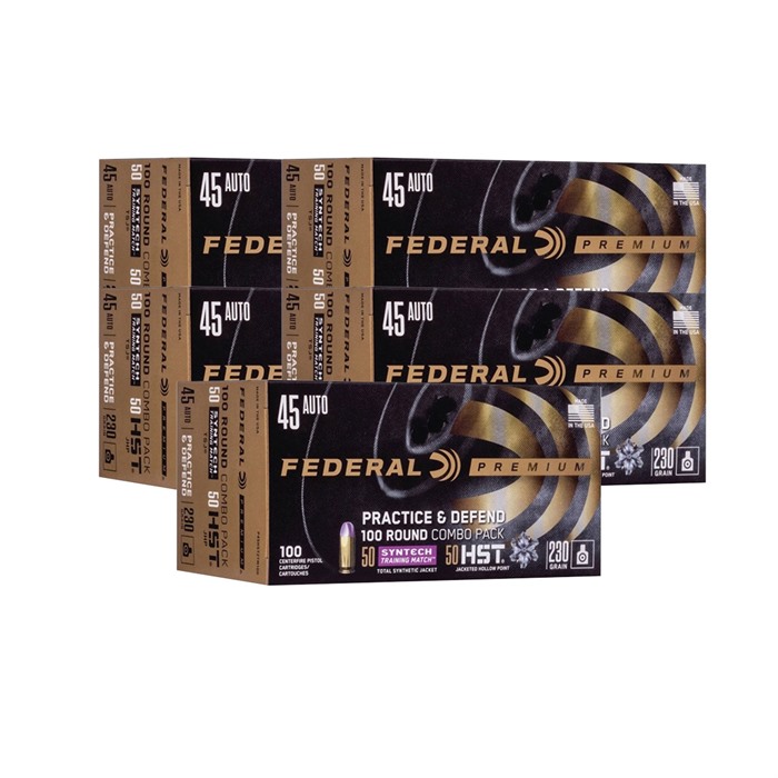 Federal 45 ACP 230GR HST JHP/SYNTECH TSJ 500/CASE