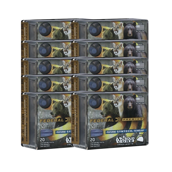Federal 9MM LUGER +P 147GR SYNTECH SOLID FLAT NOSE 200/CASE