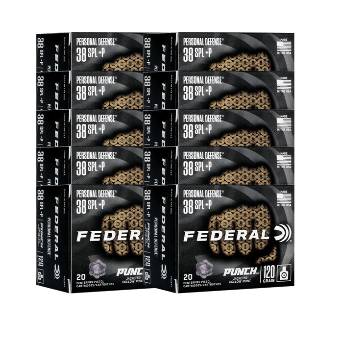 Federal 38 SPECIAL +P 120GR JACKETED HOLLOW POINT 200/CASE
