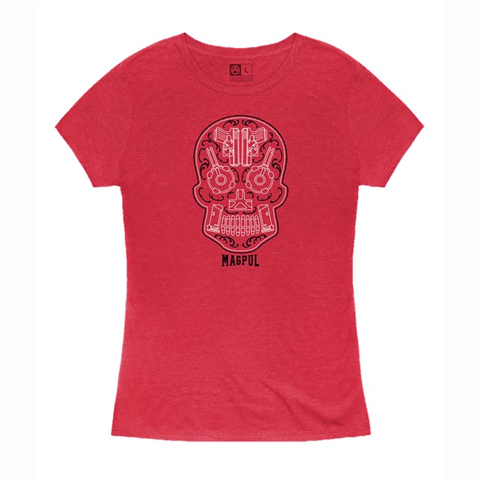 Magpul MAG1218-612-2XL Women's Sugar Skull Tee 2XL Red Heather