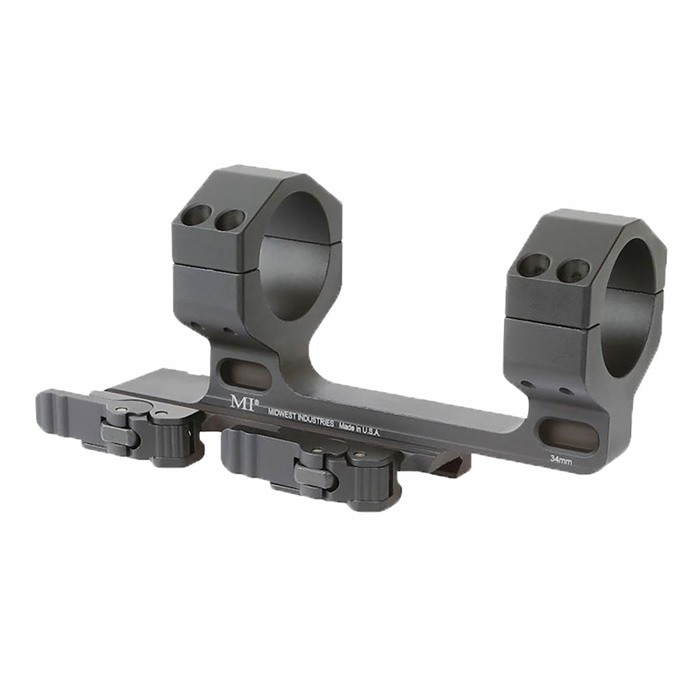 Midwest Industries MI-QD34SMH Scope Mount 34mm Black 1.93" Height - Midwest Industries