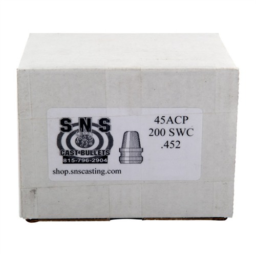 SNS SS45200SWC 45 Cal .452" 200gr SWC Lead Bullets 500/Box