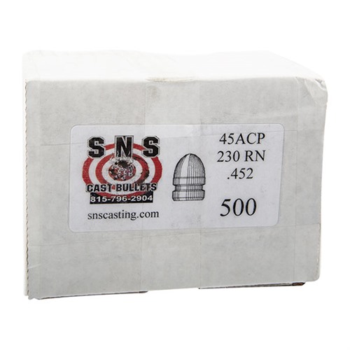 SNS SS45230RN 45 Cal .452" 230gr RN Lead Bullets 500/Box