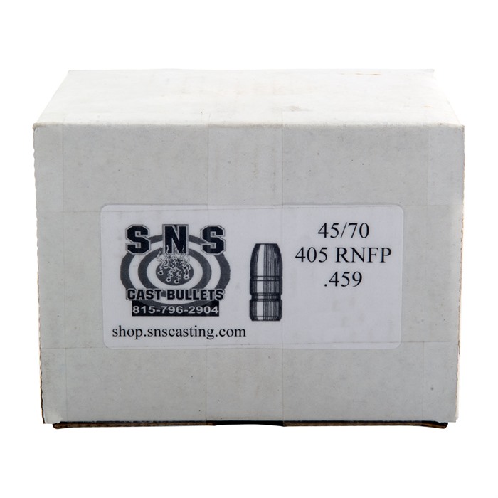 SNS CAST BULLETS 45/70 CALIBER (0.459") 405GR LEAD RNFP 250/BOX