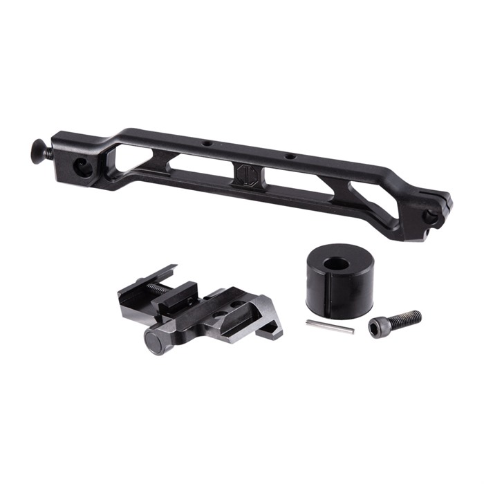 JMac CUSTOMS 8-INCH RAISED ARM BAR WITH BRACE ADAPTER AND JMAC 1913 FOLDI - JMac Customs