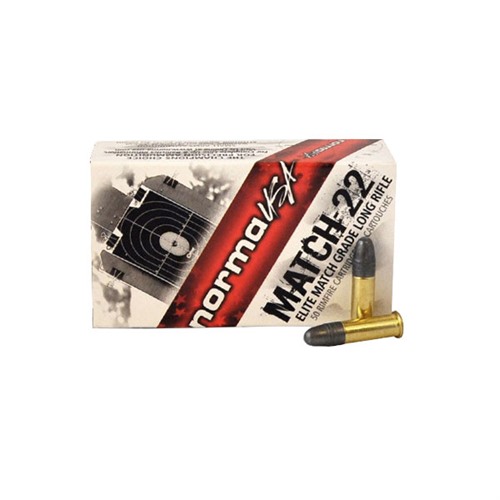 Norma 22 LONG RIFLE 40GR LEAD ROUND NOSE 50/BOX