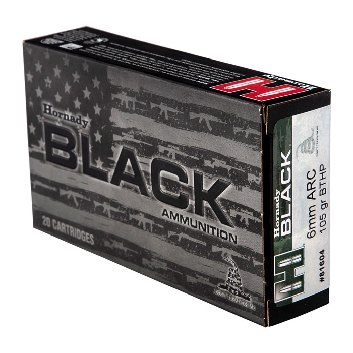 HORNADY BLACK 6MM ARC 105GR BOAT TAIL HOLLOW POINT 200/CASE