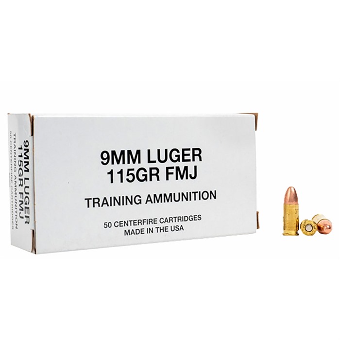 CCI 9mm Luger 115gr FMJ Ammo, 50 Rounds