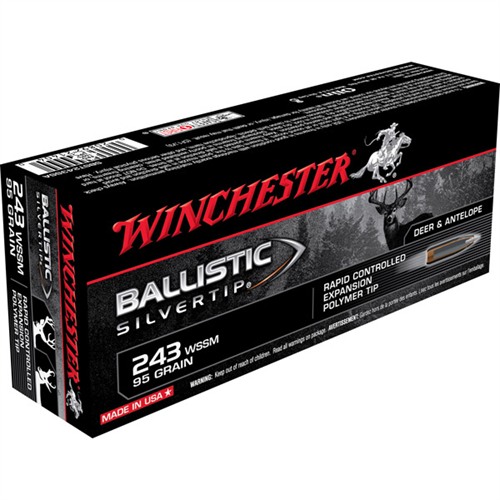 Winchester Ammo SBST243SSA Ballistic Silvertip 243 WSSM 95 gr Polymer Tip 20 Per Box/ 10 Cs