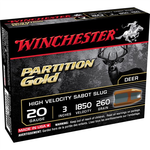 Winchester Ammo SSP203 20 gauge 3" 260 grain Partial Gold High Velocity Sabot Slug