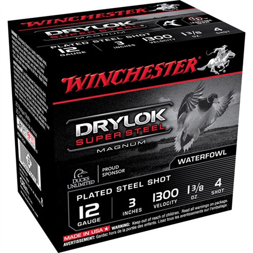 Winchester Ammo XSM1234 DryLock Super Magnum 12 Gauge 3" 1 3/8 oz 1300 fps 4 Shot 25 Bx/10 Cs