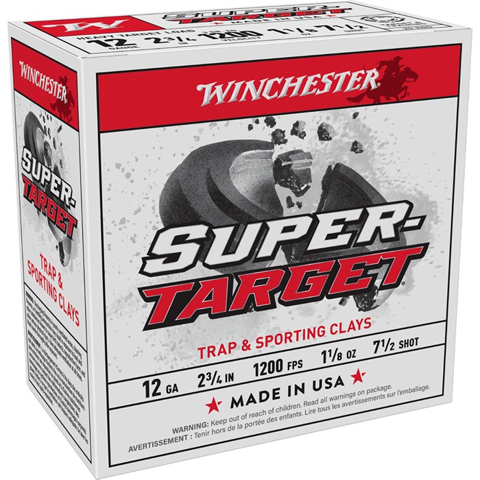 WINCHESTER SUPER TARGET 12 GAUGE 2-3/4" 1-1/8OZ #7.5 250/CASE