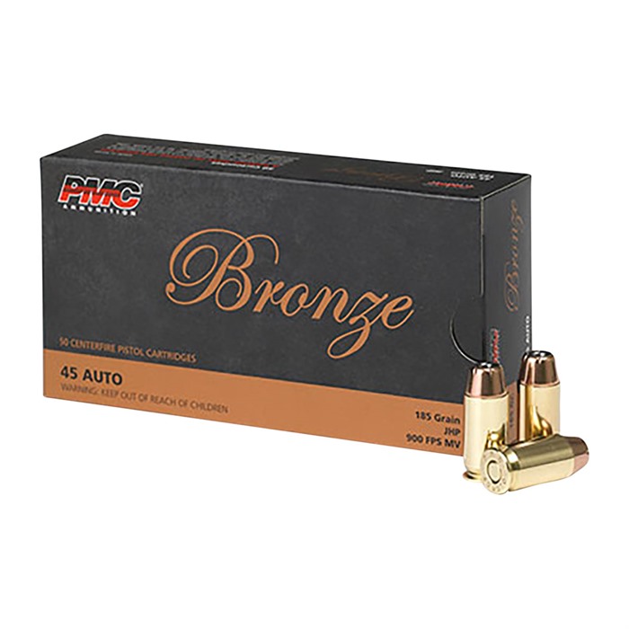 PMC 45B Bronze 45ACP 185gr Jacketed Hollow Point 50 Per Box/20 Case