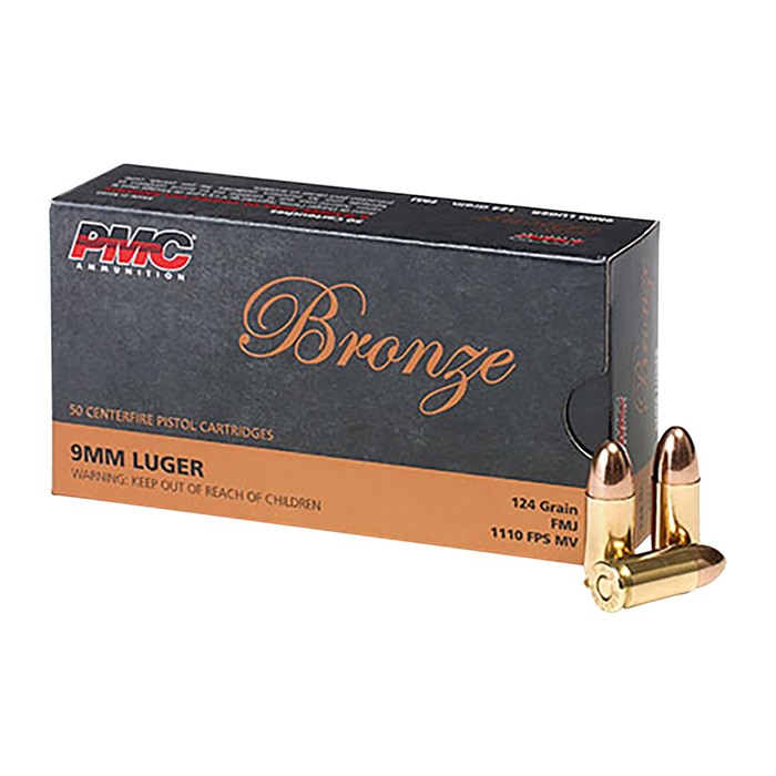 PMC Bronze Handgun Ammunition 9mm Luger 124 Gr FMJ