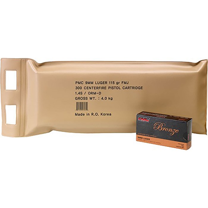 PMC 9ABP Bronze Battle Pack 9mmLuger 115gr Full Metal Jacket 300 Per...