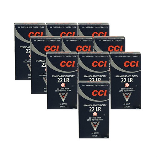 CCI 22 Long Rifle 40gr Lead Round Nose Ammo 500/Box