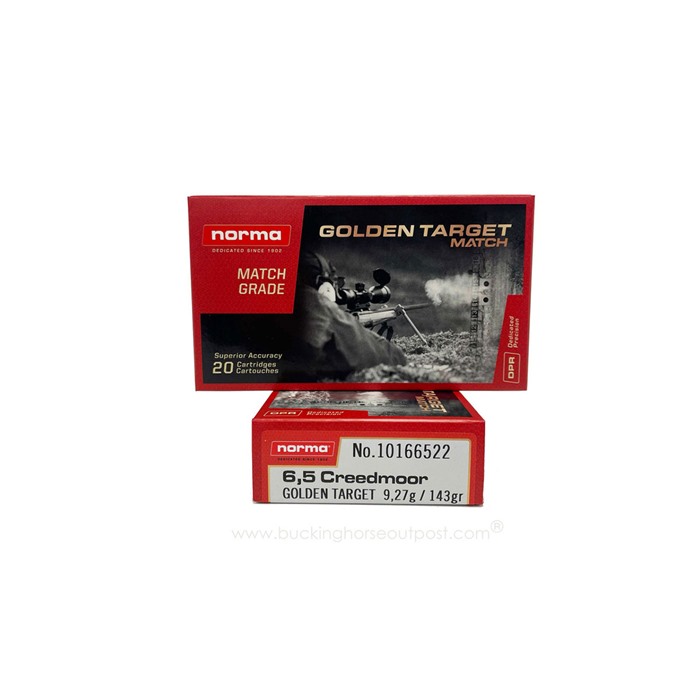 Norma 6.5MM CREEDMOOR 143GR GOLDEN TARGET 20/BOX