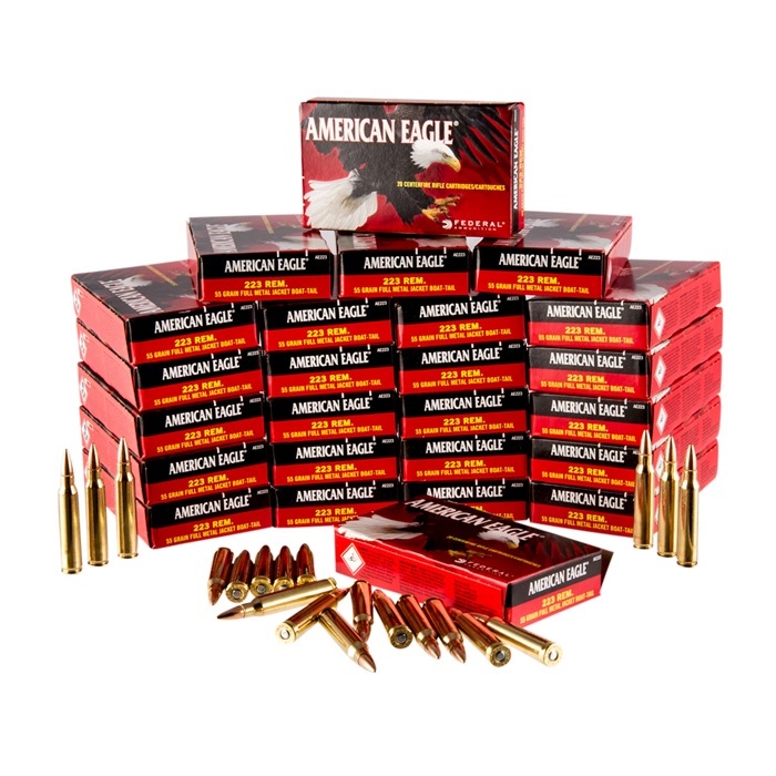 Federal 223 REMINGTON 55GR FULL METAL JACKET 500/CASE