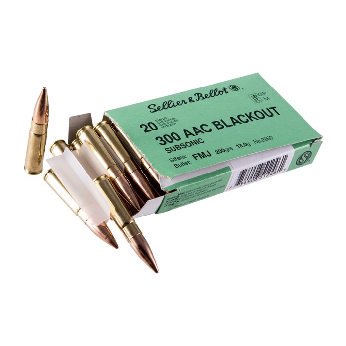 SELLIER & BELLOT TACTICAL 300 AAC BLACKOUT 200GR SUBSONIC FMJ 1000/CASE