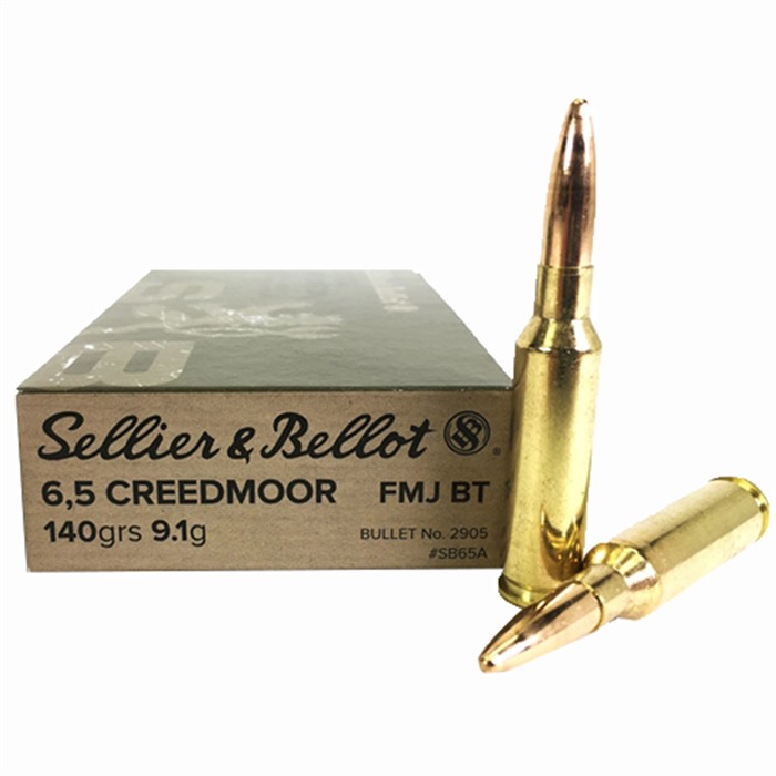 SELLIER & BELLOT TACTICAL 6.5MM CREEDMOOR 140GR FULL METAL JACKET BT 500/CASE