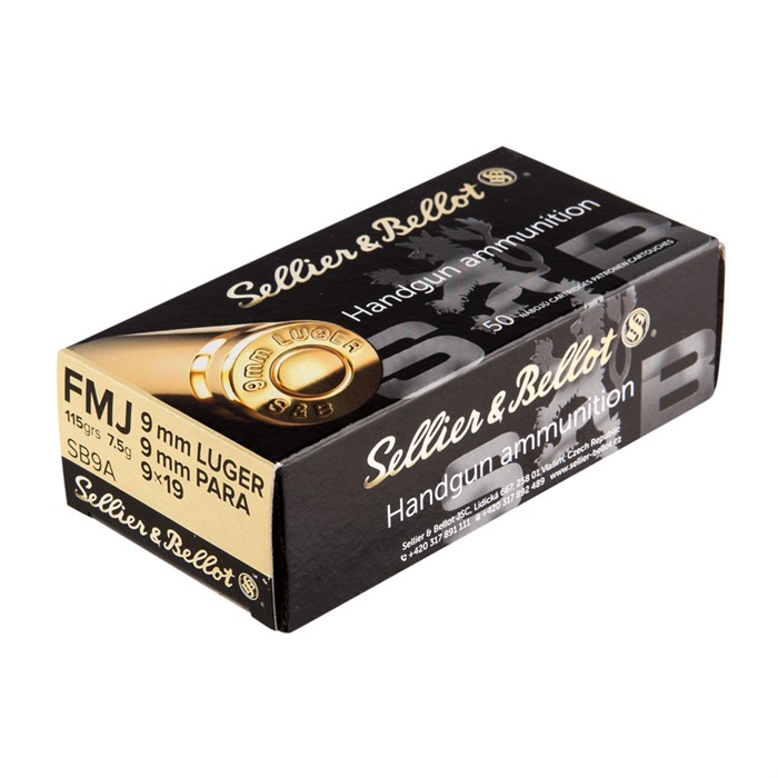 SELLIER & BELLOT 9MM LUGER 115GR FULL METAL JACKET 1000/CASE
