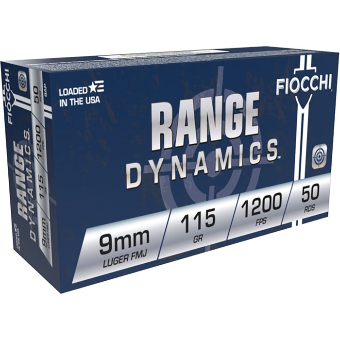 FIOCCHI AMMUNITION 9MM LUGER 115GR FULL METAL JACKET 1000/CASE