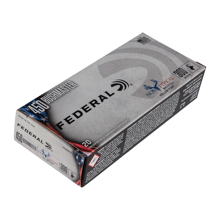 Federal 450BMDT1 450 Bushmaster 300gr Jacketed Hollow Point Hunting Ammunition - 20 Pack