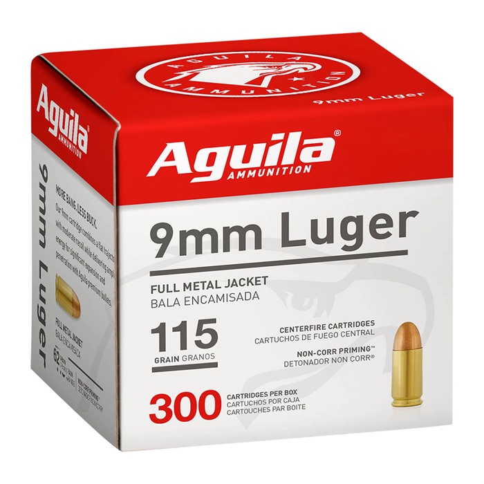 AGUILA 9MM LUGER 115GR FULL METAL JACKET 300/BOX-img-0