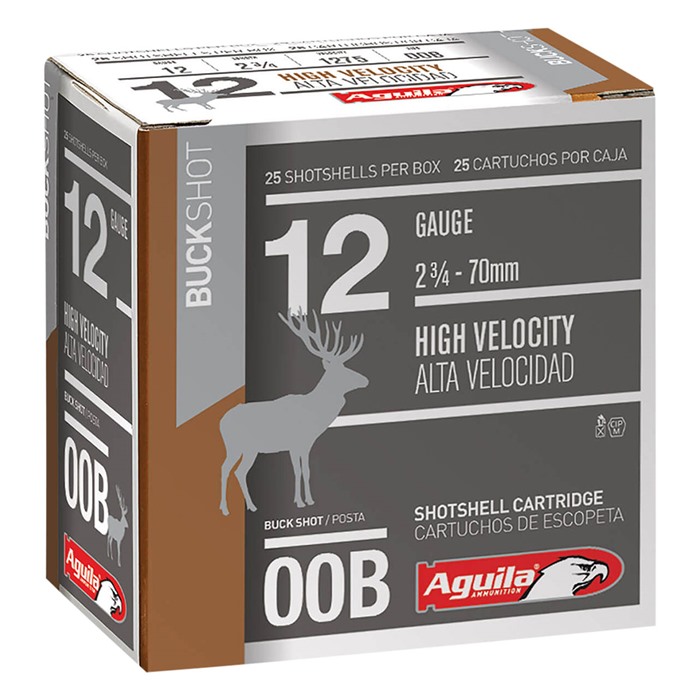AGUILA BUCKSHOT TACTICAL 12 GAUGE 2-3/4" #00 BUCK SHOT 250 CASE