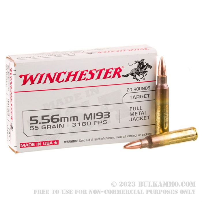 WOLF GOLD AMO 5.56 NATO 55GR COPPER FMJ BRASS CASE 20-RD BOX (50 BOXES PER CASE)