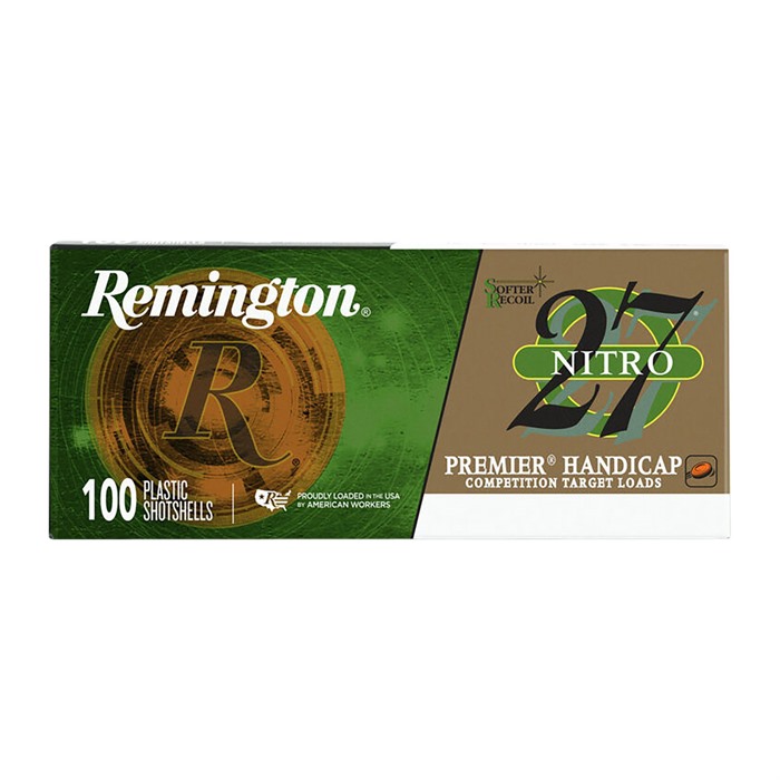Remington Premier Nitro 27 Target 12 Gauge 2-3/4IN 1-1/8OZ 8 Ammo 100-Round (2BXCS) Remington Premier Nitro 27 Target 12 Gauge 2-3/4IN 1-1/8OZ 8 Ammo 100-Round (2BXCS)
