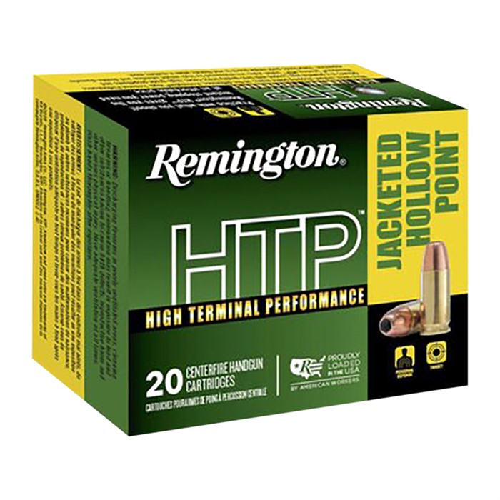 REMINGTON HTP 380 Auto 88 Grain JHP 20rd/Box Handgun Ammo (22248)