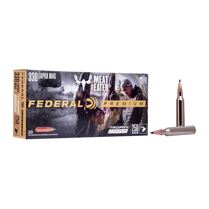 Federal P338LTC1 Premium 338 Lapua 250gr Trophy Copper 20rd Box