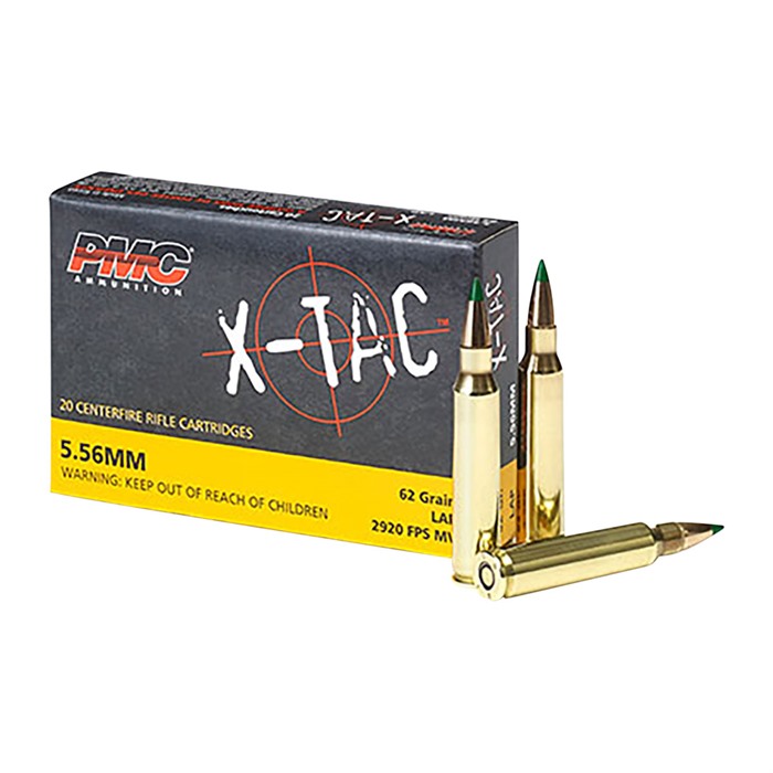 PMC AMMUNITION X-TAC 5.56X45 NATO 62GR LAP GREEN TIP 1000/CASE