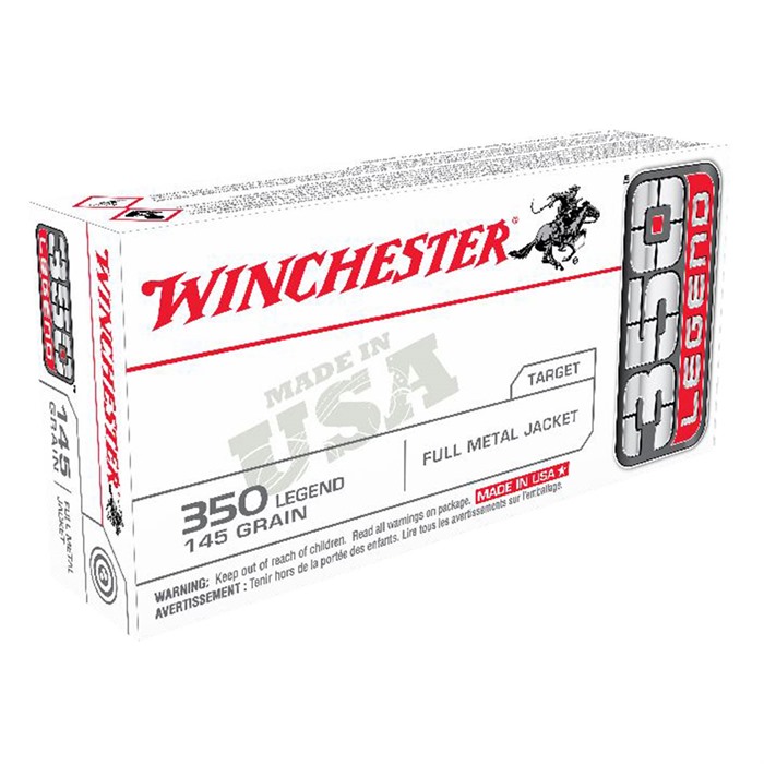 WINCHESTER USA 350 LEGEND 145GR FULL METAL JACKET 200/CASE