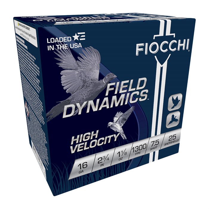 FIOCCHI AMMUNITION UPLAND GAME 16 GAUGE 2-3/4" 1-1/8OZ #7.5 SHOT 250/CASE