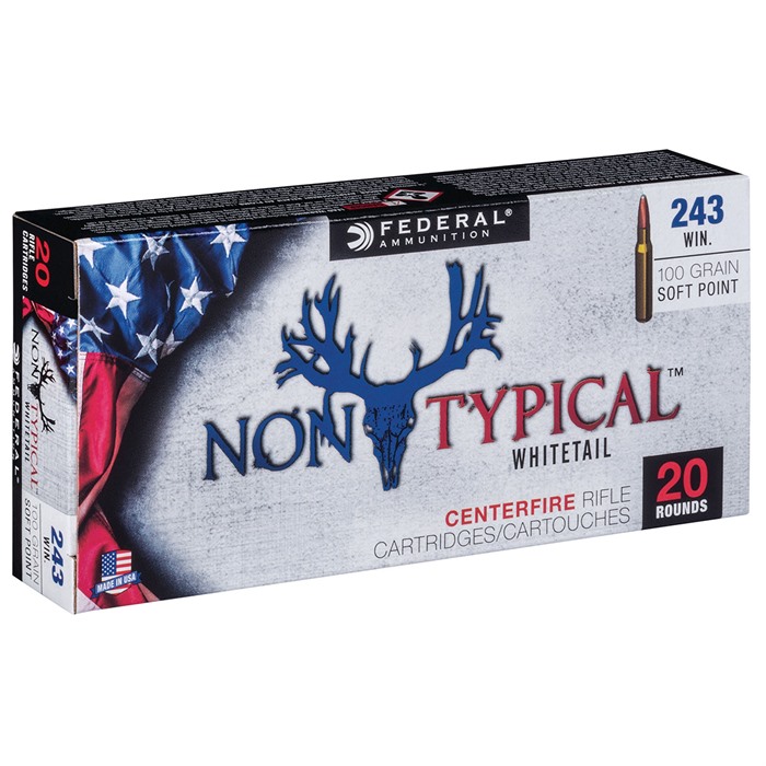Federal 243DT100 243 Win 100GR Soft Point 20rd Rifle Ammo