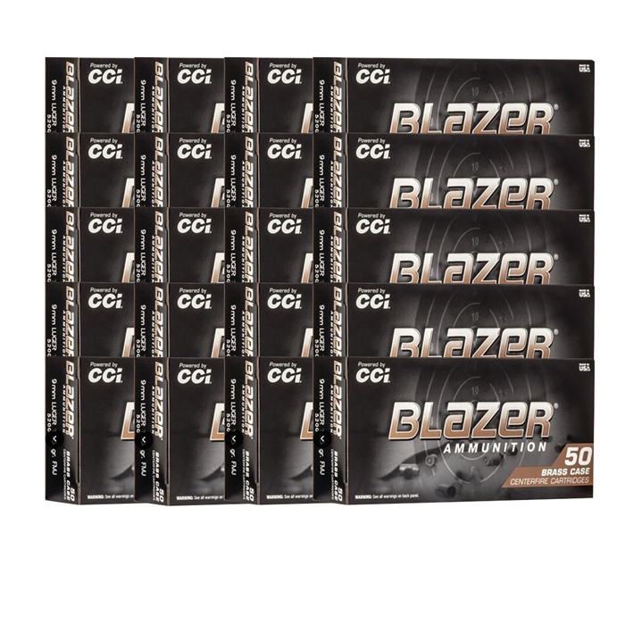 CCI BLAZER 9MM LUGER 115GR FULL METAL JACKET 1000 CASE