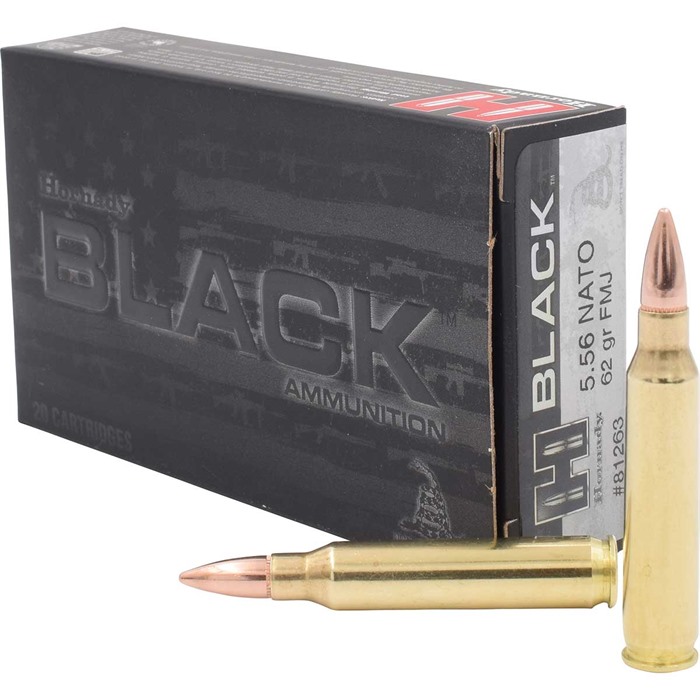 HORNADY BLACK 5.56X45 NATO 62GR FMJ FULL METAL JACKET 200 CASE