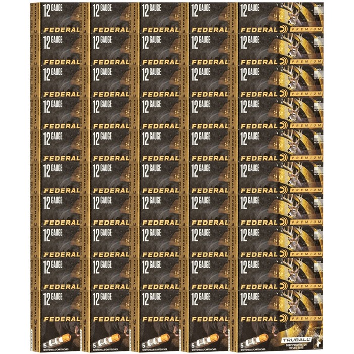 FEDERAL PREMIUM TRUBALL DP 12 GAUGE 2-3/4" 438GR HP SLUG 250/CASE