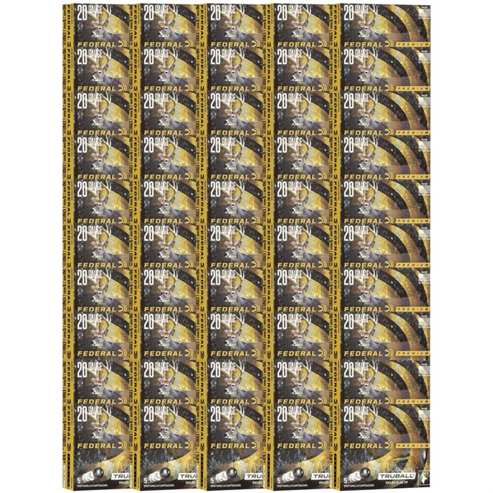 FEDERAL PREMIUM TRUBALL 20 GAUGE 3" 328GR HOLLOW POINT SLUG 250/CASE